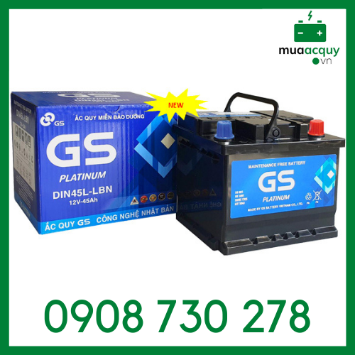 Ắc quy GS MF DIN45L-LBN (12V - 45Ah)