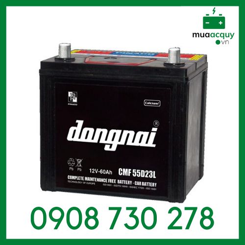 Ắc quy Đồng Nai CMF 55D23 (R/L) (12V-60Ah)