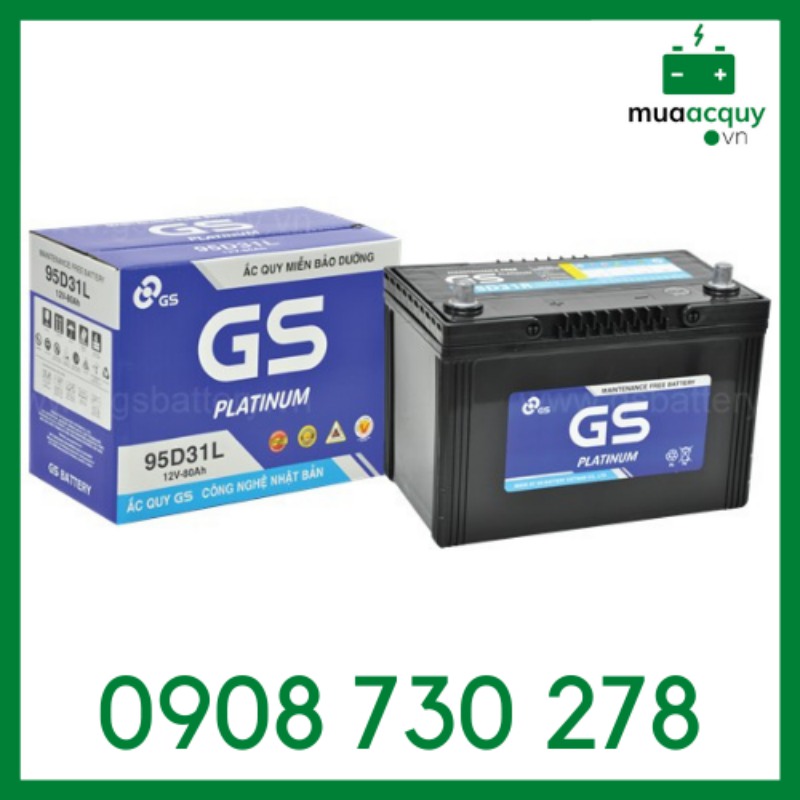 Ắc quy GS MF 95D31L (12V - 80Ah)